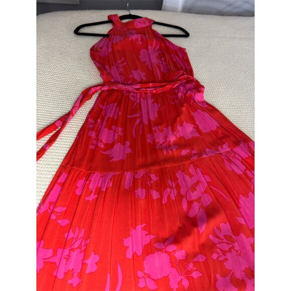 Women's Floral Halter Maxi Dress Multicolor Size M Summer Casual - Picture 11 of 11